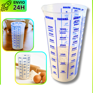 Copos Medidores 500ml | Dosador Transparente Graduado para Cozinha em Oferta na Shopee