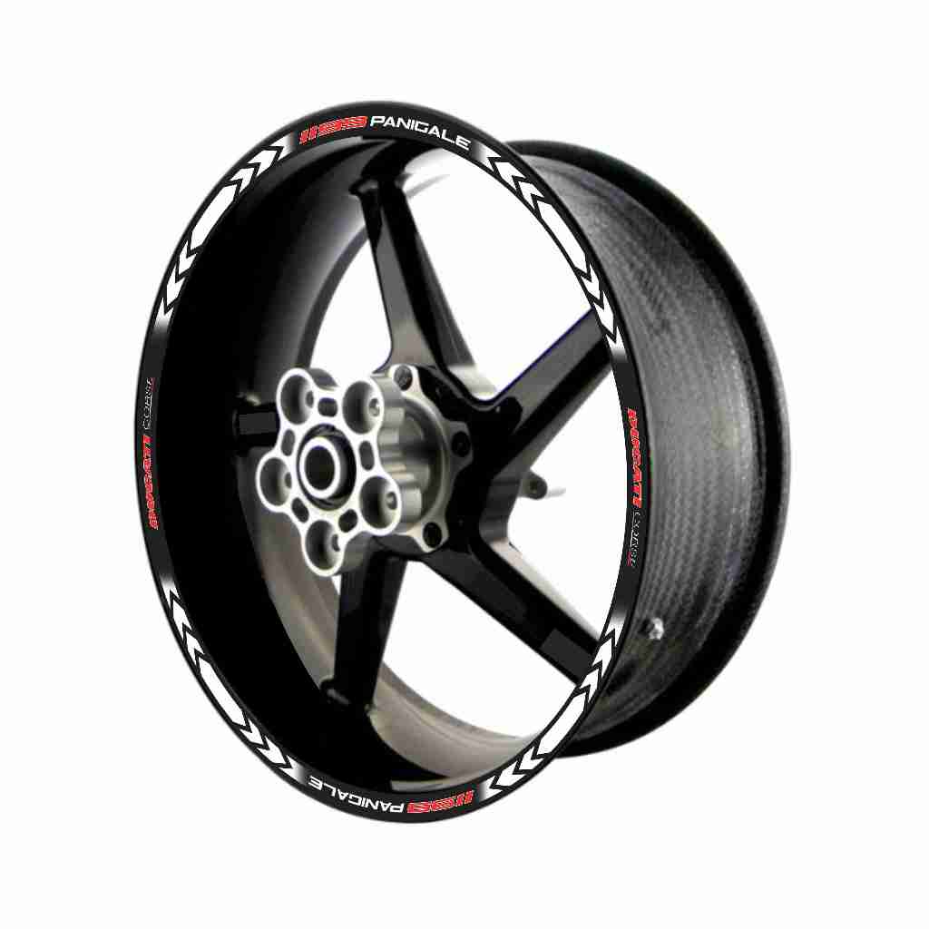 Adesivo Friso Refletivo Roda Moto Ducati 1199 Panigale branco