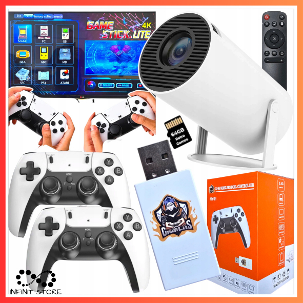 Game Stick HDmi USB Game HY01 + 20.000 4K Jogos E Emuladores Com 2 Controles Sem Fio em Oferta na Shopee