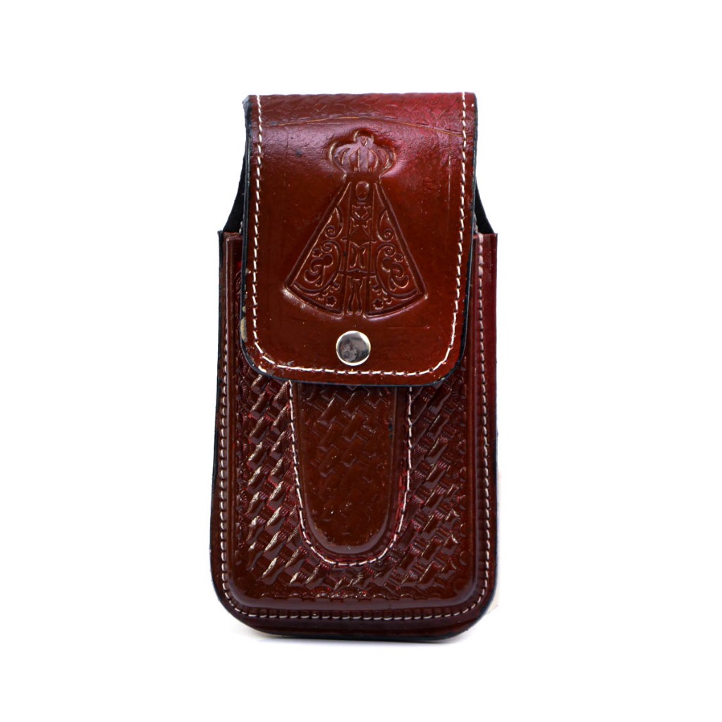 Porta Celular e Canivete Capinha Canguru Conjugada Couro Legítimo. em Oferta na Shopee