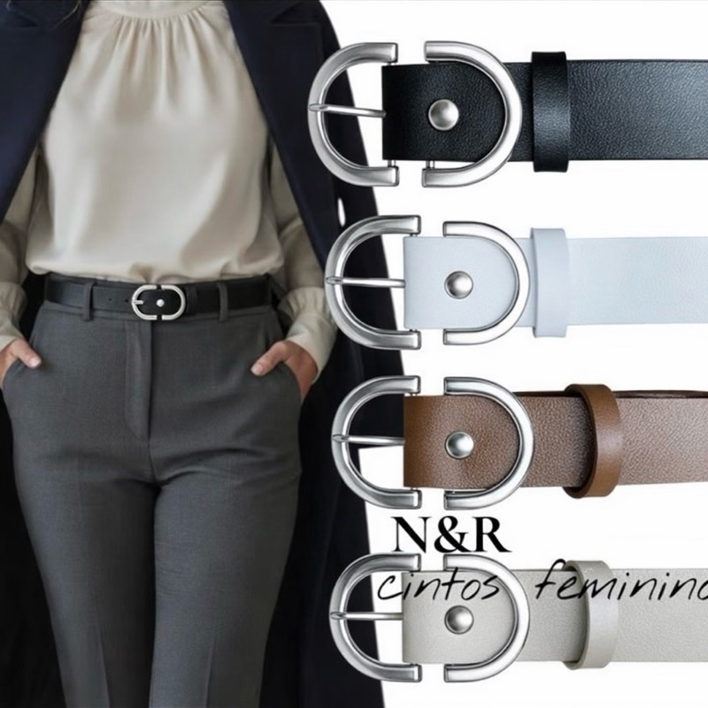 Kit 4 Cintos Feminino Plus Size Largura 3 cm Moda Elegante - Aline