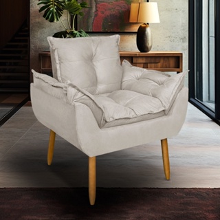 PRONTO ENTREGA - Poltrona para Sala de Estar Recepção Opala Pé Palito Suede em Oferta na Shopee