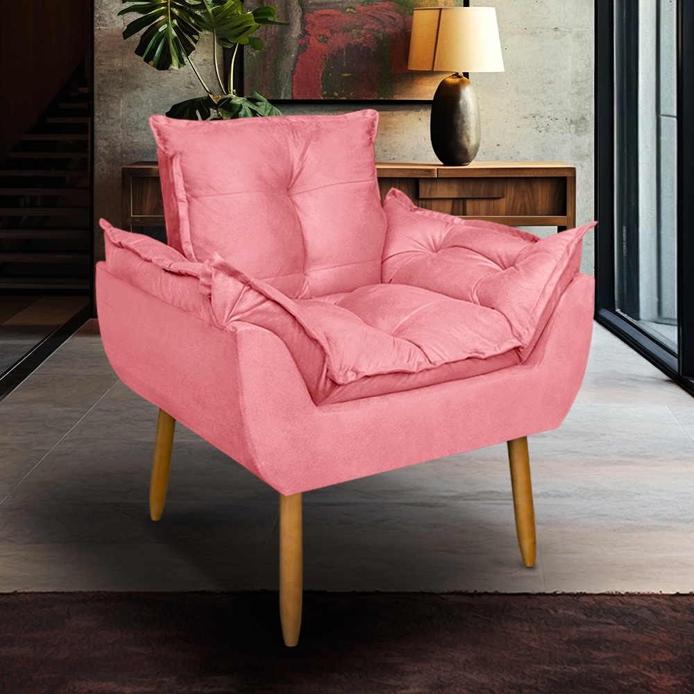 Poltrona para Salão de Beleza Manicure Penteadeira Estética Quarto de Menina Maquiagem - Poltrona OPALA