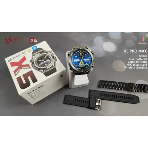 Novo X5 PRO MAX SmartWatch Redondo Relógio Inteligente Bluetooth Chamada Android IOS À Prova D 'Água