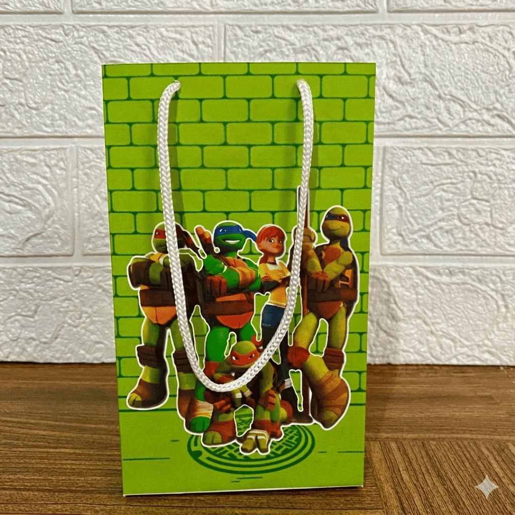 KIT PEGUE E MONTE SACOLINHAS  para Festas Mimos Aniversários Lembrancinhas TARTARUGAS NINJA em Oferta na Shopee