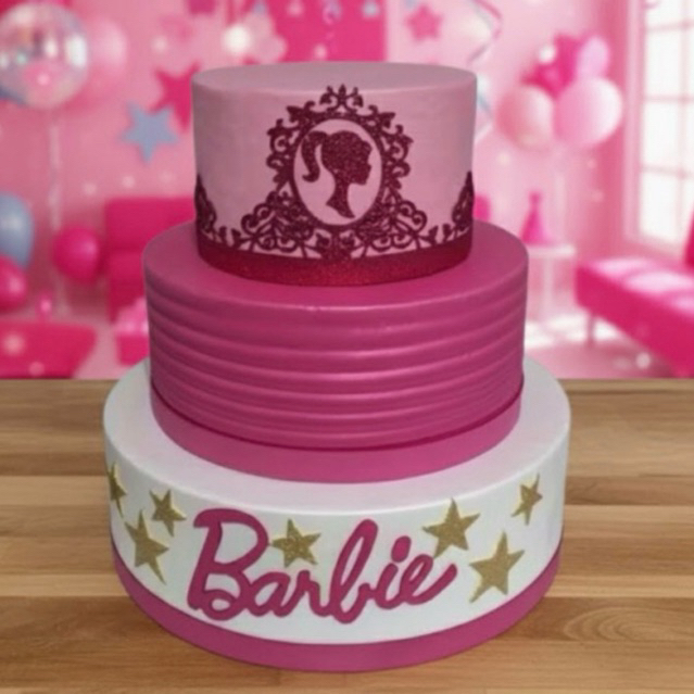 bolo fake barbie em Oferta na Shopee