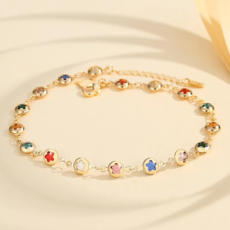 Colar elegante e sofisticado com pingente de estrela cravejado de diamantes, gargantilha requintada, banhada a ouro 18K em Oferta na Shopee