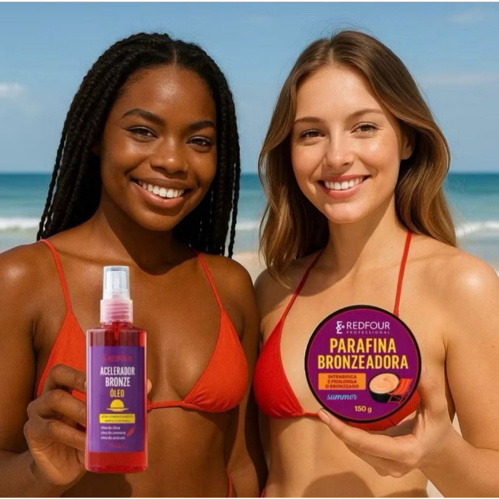 Kit Acelerador De Bronze + Parafina Bronzeadora