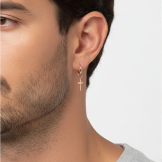 Brinco Rommanel Masculino Argola e Crucifixo 520404 em Oferta na Shopee