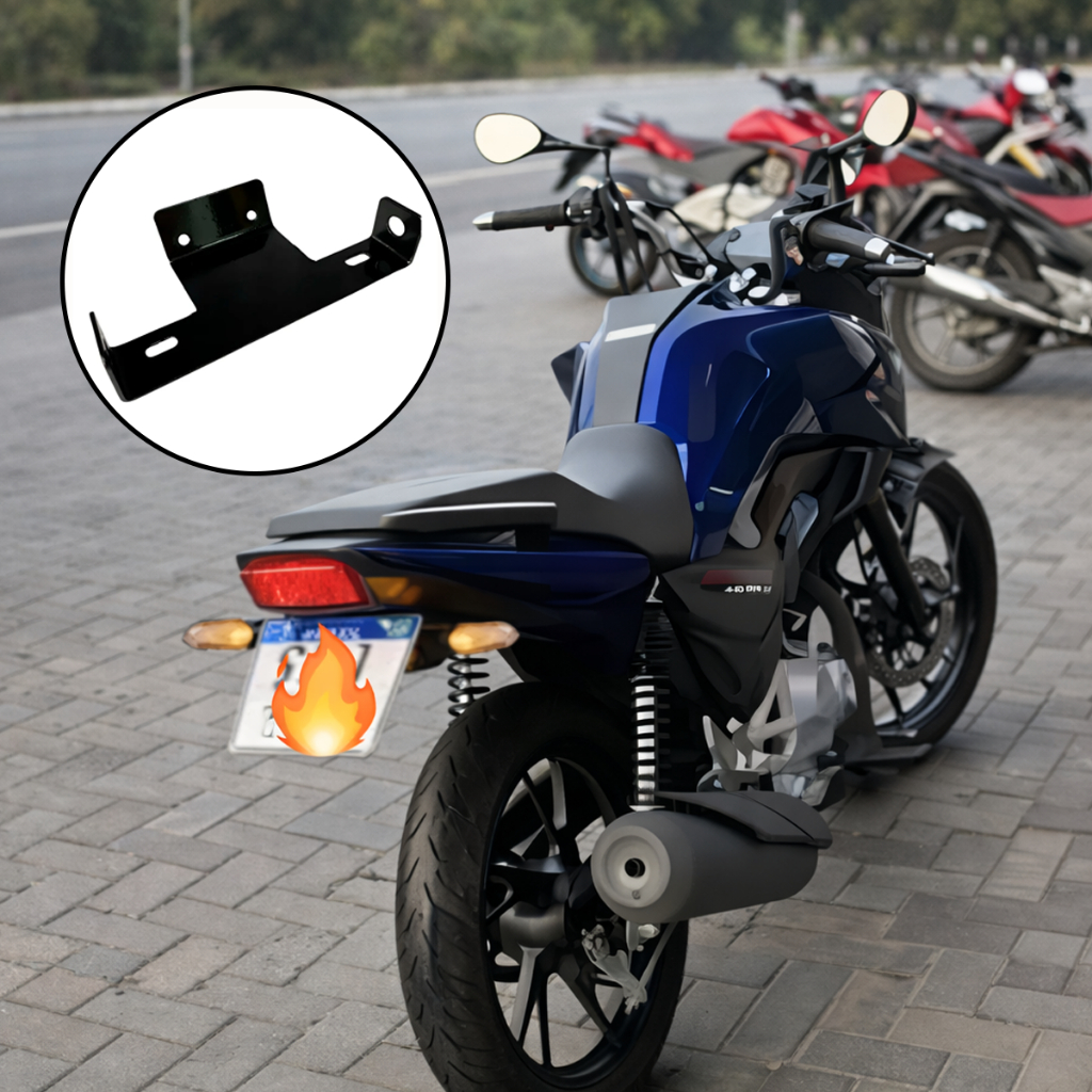 Eliminador Rabeta Placa Com Suporte Para Pisca Yamaha Factor 150 Honda Cg 160 Todas + Bride + Nf