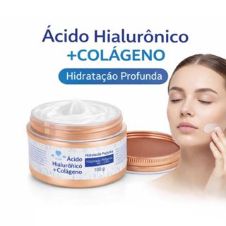 Creme Ácido Hialurônico + Colágeno Facial 100g Hidratante Anti Rugas Hidratação Profunda Para Pele em Oferta na Shopee