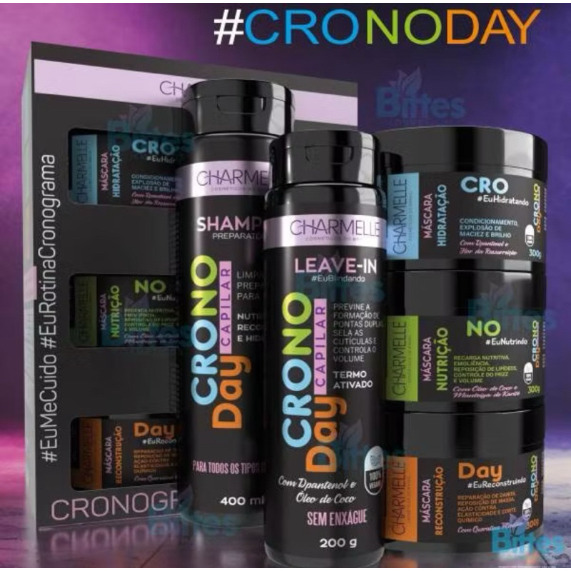 Kit Cronograma Capilar Day & Charmele – Hidratação, Nutrição e Reconstrução | Kit Completo Profissional