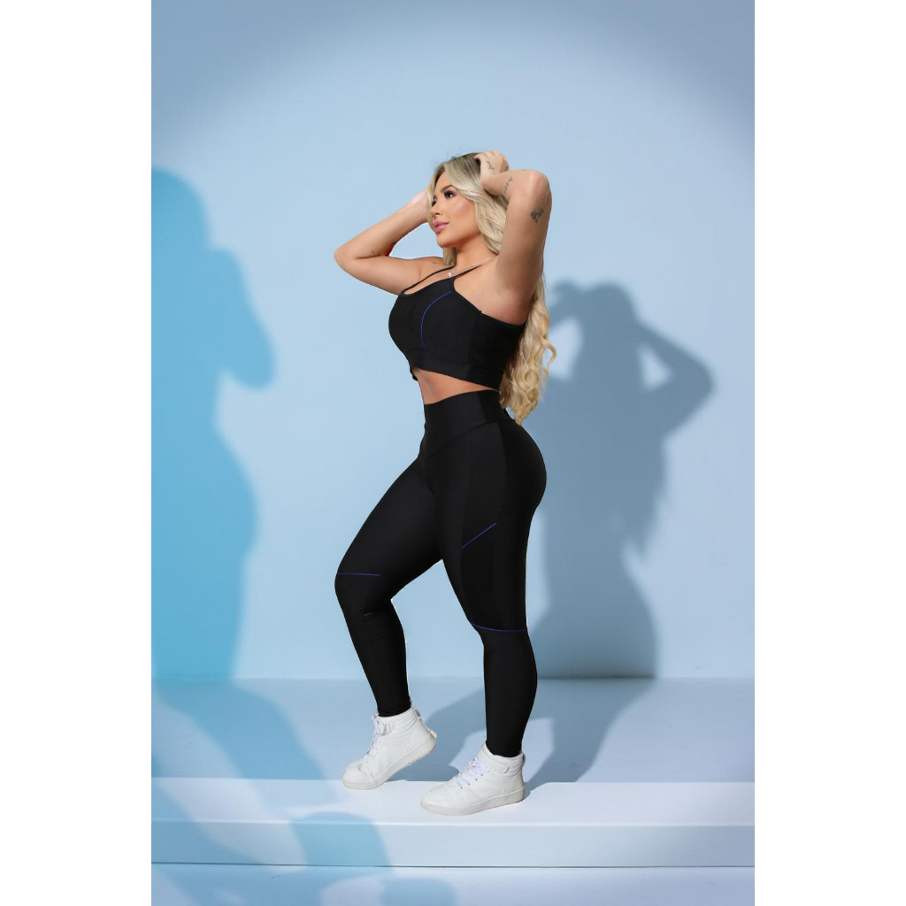 Conjunto Feminino Fitness com Elastano | Conforto para Academia sem Transparência BlessYou