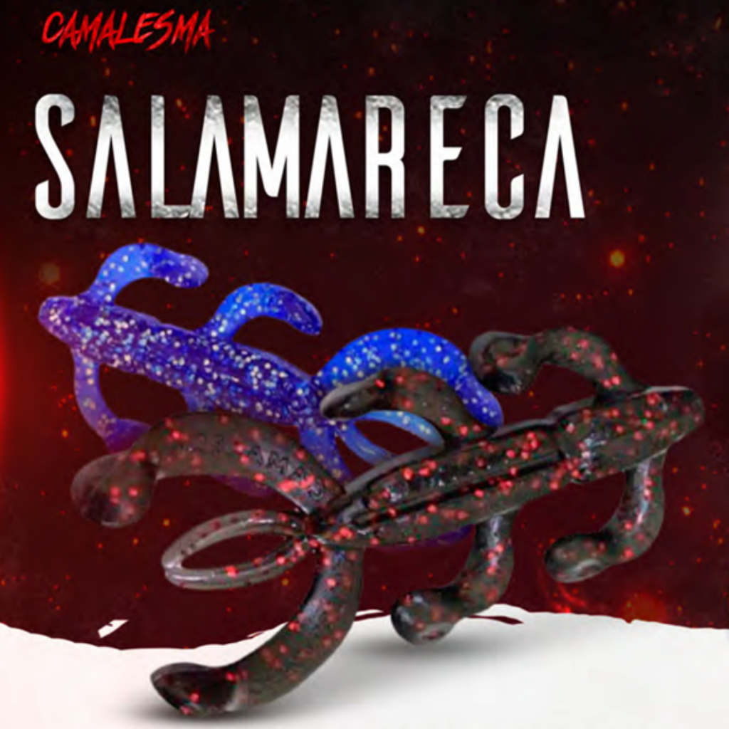 Isca Soft Artificial Salamareca Camalesma 9,5cm (3un) Criatura Salamandra Traíra Traírão Black Bass