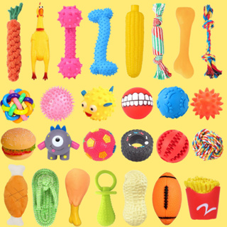 Kit 5 Brinquedos para Cachorro com Apito | Mordedores Interativos Antiestresse em Oferta na Shopee