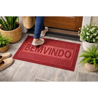 Tapete Capacho Bem Vindo Welcome 40x60 Emborrachado Antiderrapante Porta Entrada Carpete em Oferta na Shopee