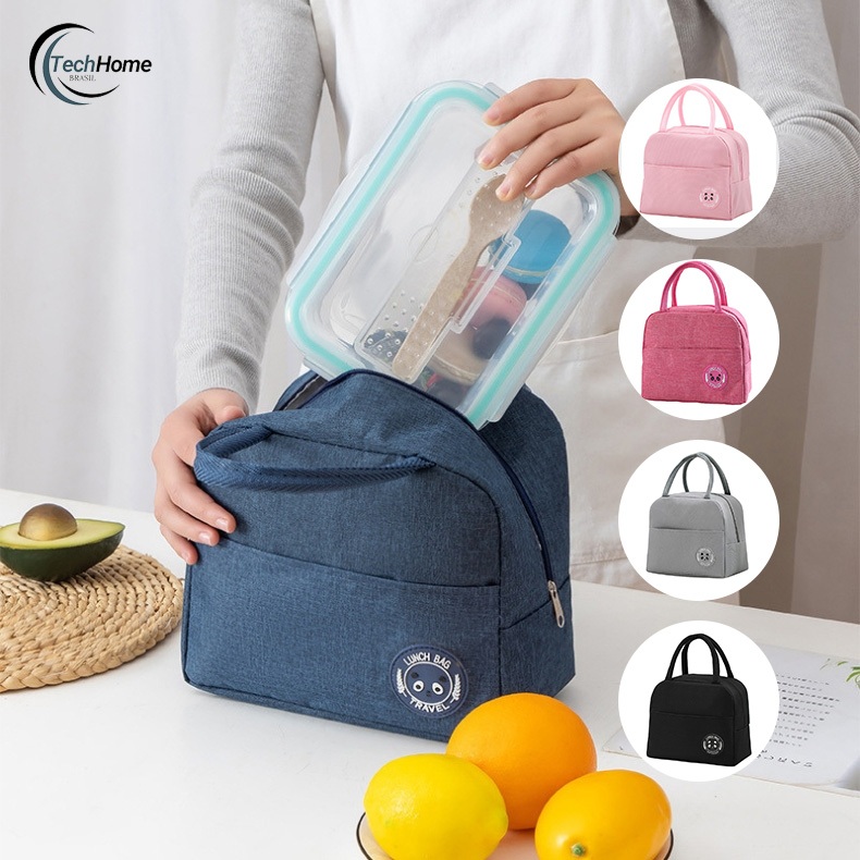 Kit 1/3/5 Bolsa Térmica Tipo Lancheira Mantém Comida Quente/Fria - Ideal para Lanches, Viagem e Piquenique