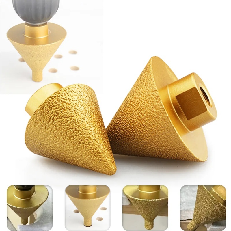 2 Peças Broca De Chanfro De Diamante 38MM 50MM M14 Ferramenta Rosca Para Moagem De Azulejos E Pedras em Oferta na Shopee