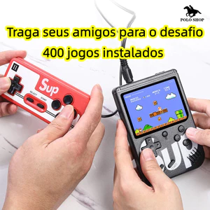 Videogame Retrô Portátil 400 Jogos Tela 3 Pol Conecta TV Bateria até 6 Horas