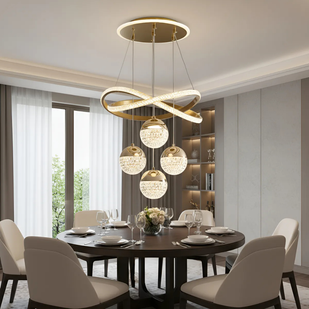 3 Cores 110V-220V Lustre de Teto LED Luxo Escandinavo Para Sala De Jantar e Estar Design Sofisticado