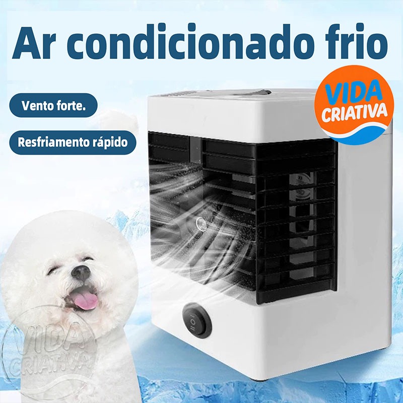 Mini Ar Condicionado Climatizador Usb Portátil Umidificador