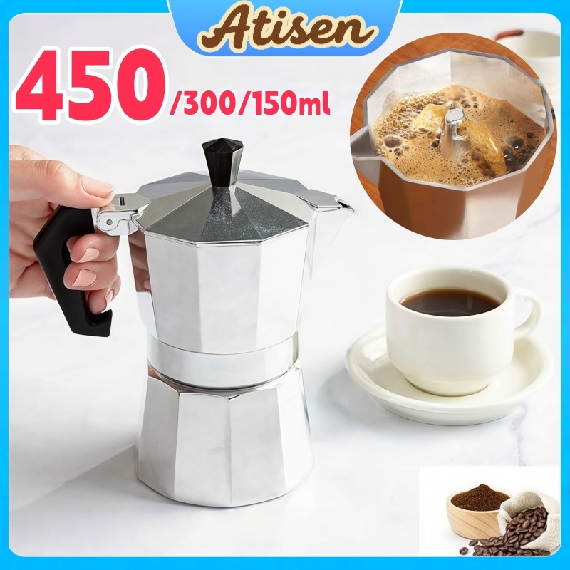 Cafeteira Italiana Alumínio 3/6/9 Xícaras Aço Decorada Top Cafeteira Rápida