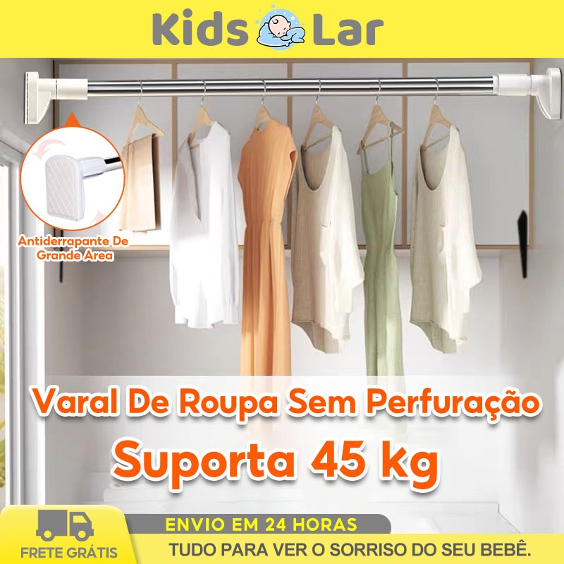 Varão Extensivel Grande Maior Medida Em Inox Multiuso Resistente Porta Cortina De Box E Ba...