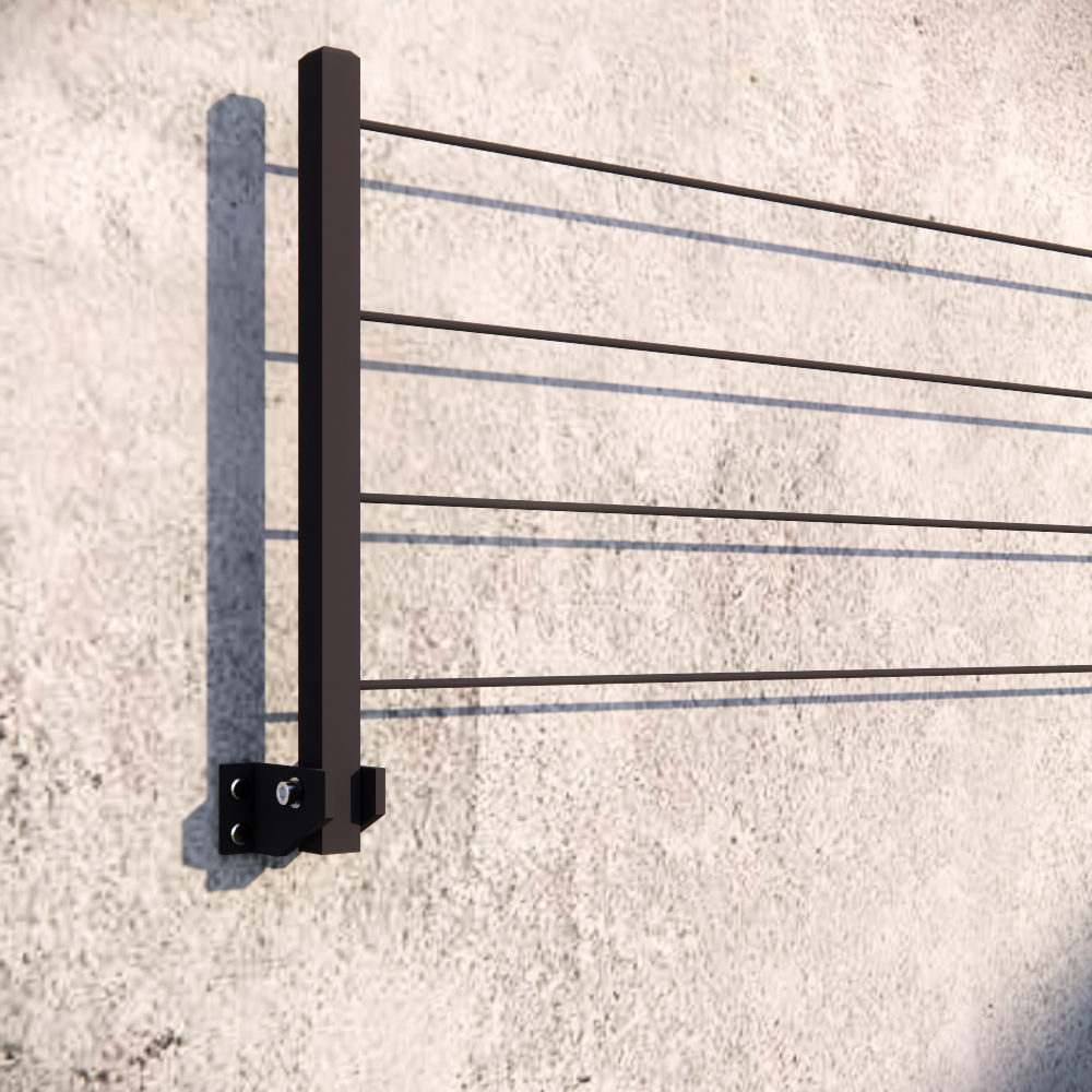 Varal de Parede Retrátil 5m Cabo de Aço Até 80kg Dobrável para Sacada Muro em Oferta na Shopee