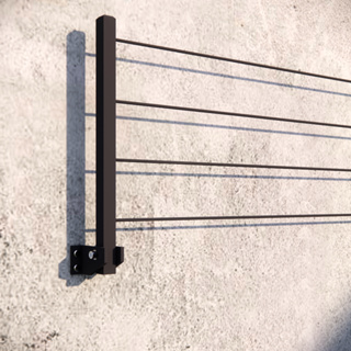 Varal de Parede Retrátil 5m Cabo de Aço Até 80kg Dobrável para Sacada Muro em Oferta na Shopee