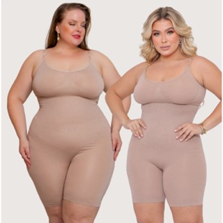 Macaquinho Modelador Body Segunda Pele Plus Size Sem Costura Poliamida Short Bermuda Levante Bumbum PLUS SIZE em Oferta na Shopee