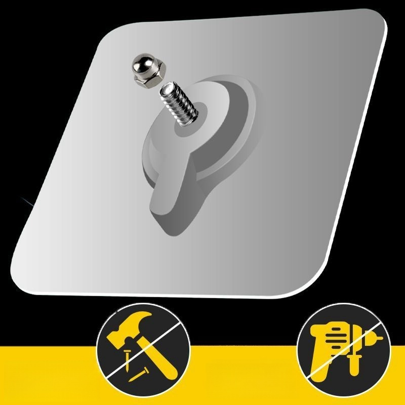 10 Peças 9Mm Gancho Adesivo Parede Transparente Multifuncional Autocolante