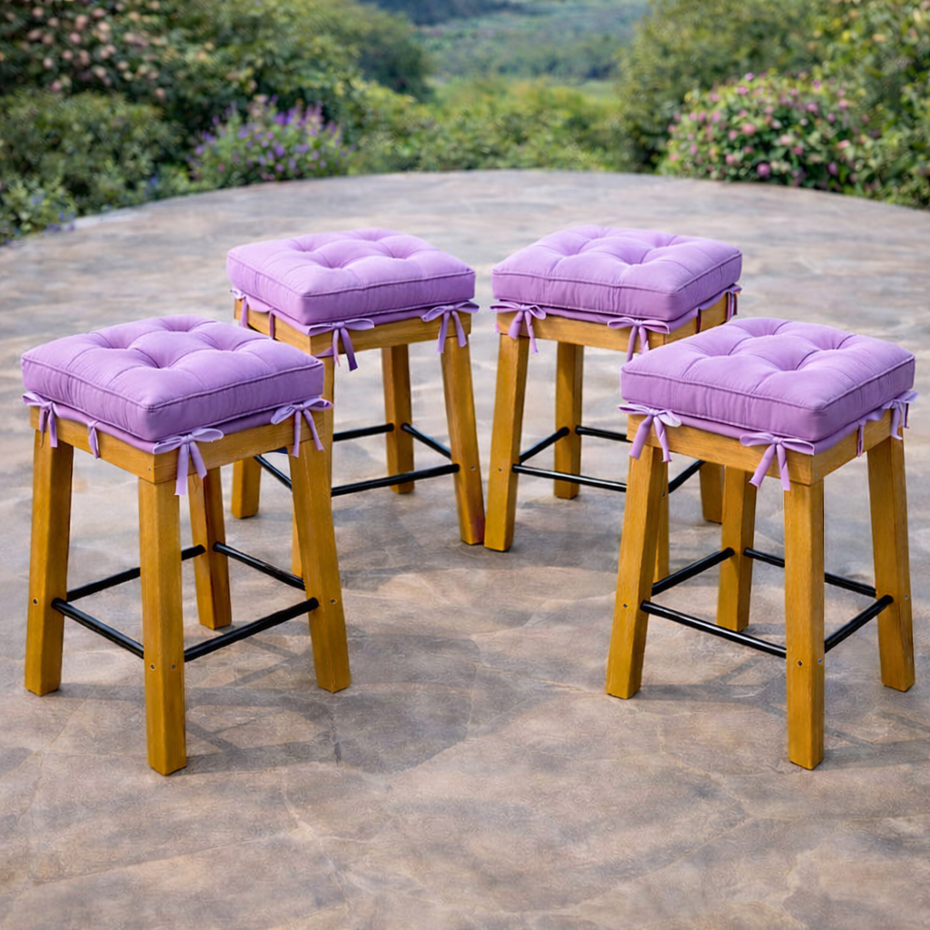 4 Almofadas Futon 40x40cm para Encostos Assentos de Cadeira Sofás Bancos Banquetas e Pallets