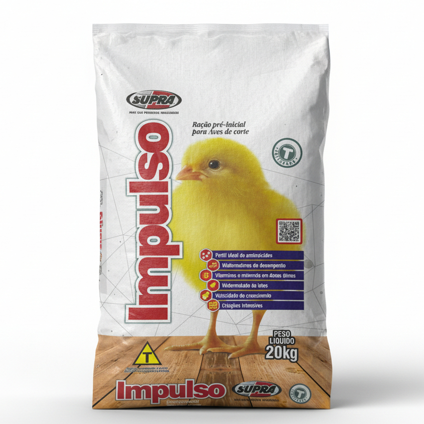 Ração Supra Impulso Pré-Inicial 20kg | Acelere o Crescimento da sua Ave - Promoção !