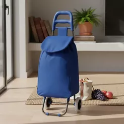 Carrinho de Compras Carrinho de Feira Supermercado Multiuso Feira Até 30Kg Com Rodinhas Dobrável