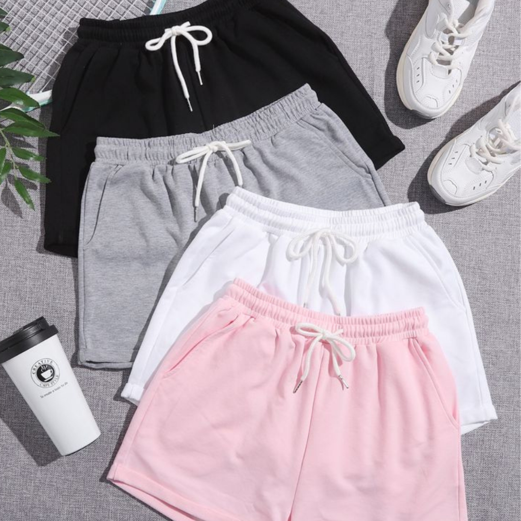 Kit Short Moletom Feminino Bermuda Leve Academia Treino