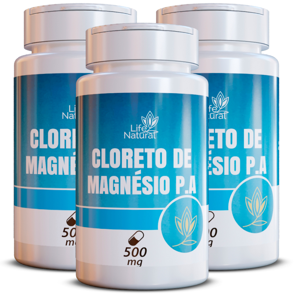 Suplemento Premium Cloreto de Magnésio PA Cálcio de Ostra 60cápsulas 500mg