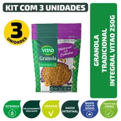 Kit Granola Tradicional Integral Vitao 250G - 3 unidades