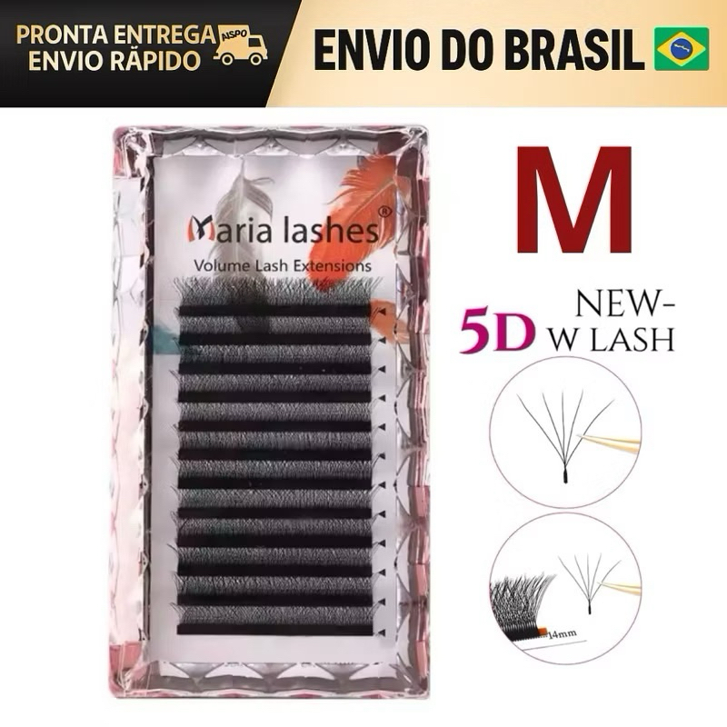 Cílios Maria Sasha 5D M curvatura M Efeito Fox eyes delineador lash designer volume extensão de cílios em Oferta na Shopee