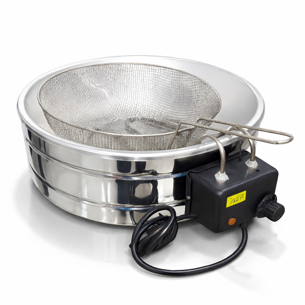 Imagem Fritadeira Elétrica Tacho Redondo 12L Profissional para Frituras de Batata e Pastel