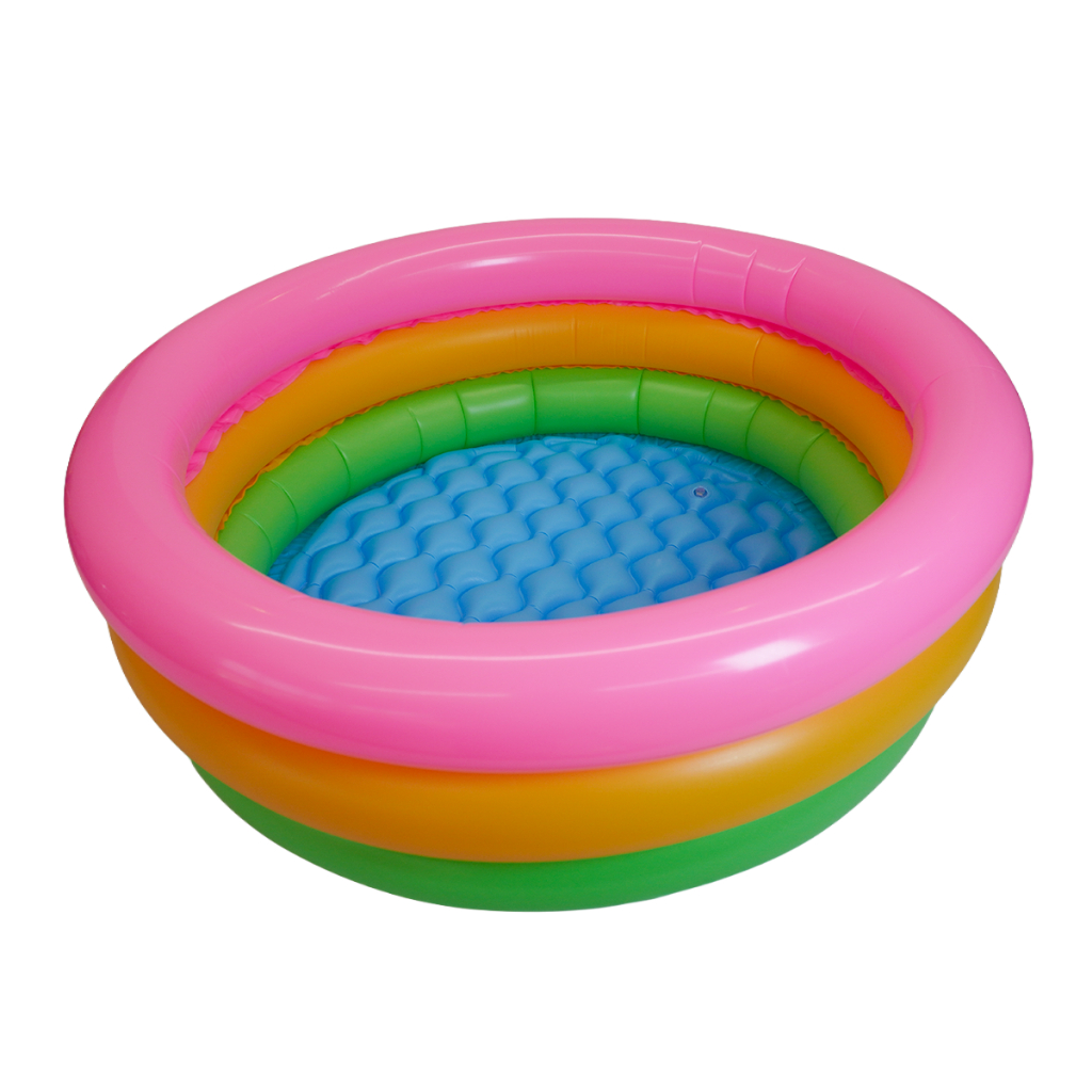 Piscina Banheira Infantil Colorida 120 Litros 82cm - Fundo Azul Inflável Macio - PVC Resistente - Inmetro - QUEEN SHOP em Oferta na Shopee