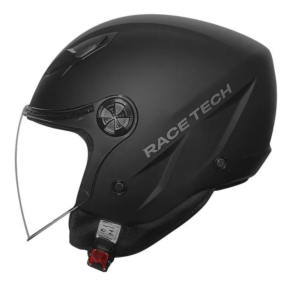 Capacete Race Tech Play Monocolor Preto Fosco Aberto Coquinho Leve Urbano Novo em Oferta na Shopee