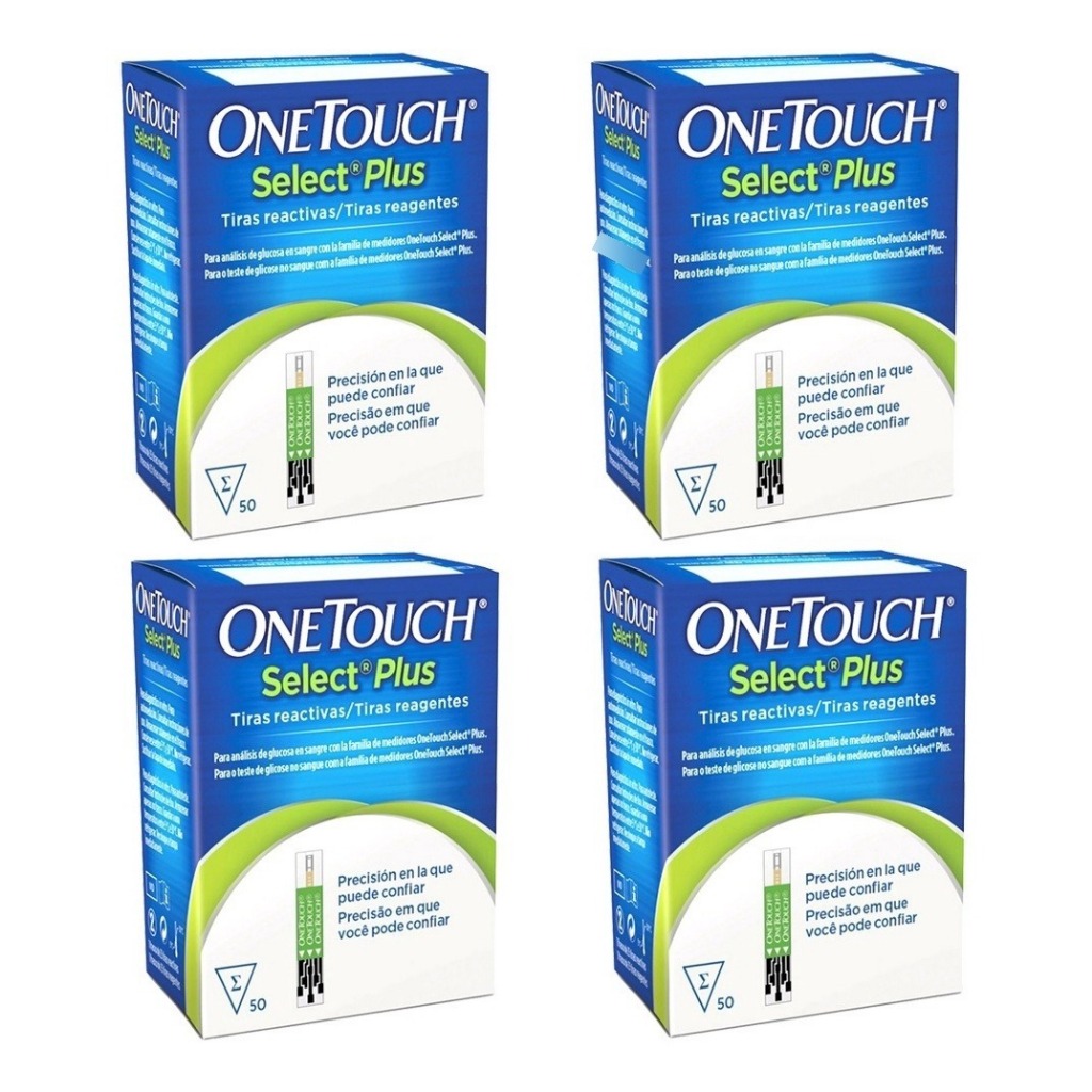 200 TIRAS TESTE GLICOSE FITA GLICEMIA ONETOUCH SELECT PLUS