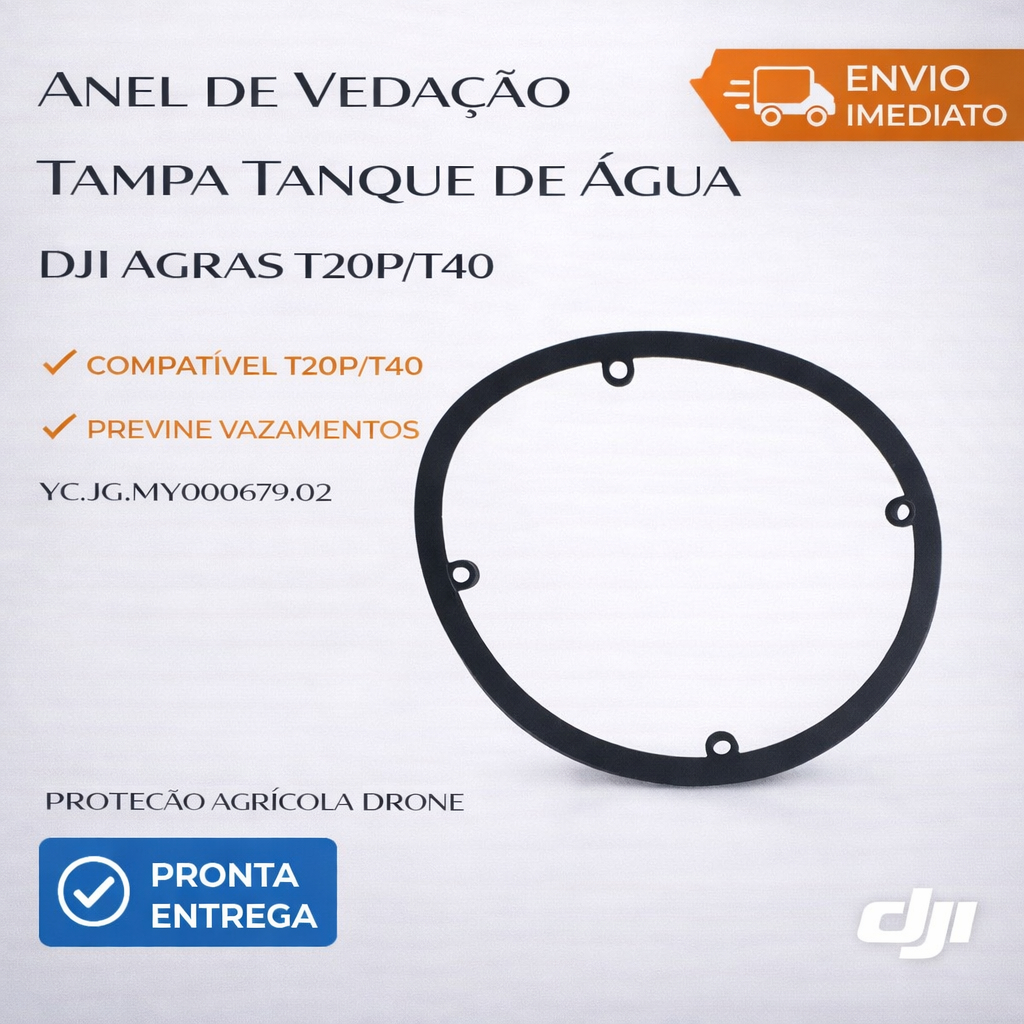 Anel de Vedação Tampa Tanque de Água DJI Agras T20P/T40 YC.JG.MY000679.02 Proteção Agrícola Drone