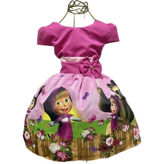 Vestidos, Temáticos, DE Luxo Minie, Barbie,Florais,Saiotes Infantil e Juvenil, Bolofofo Luxo