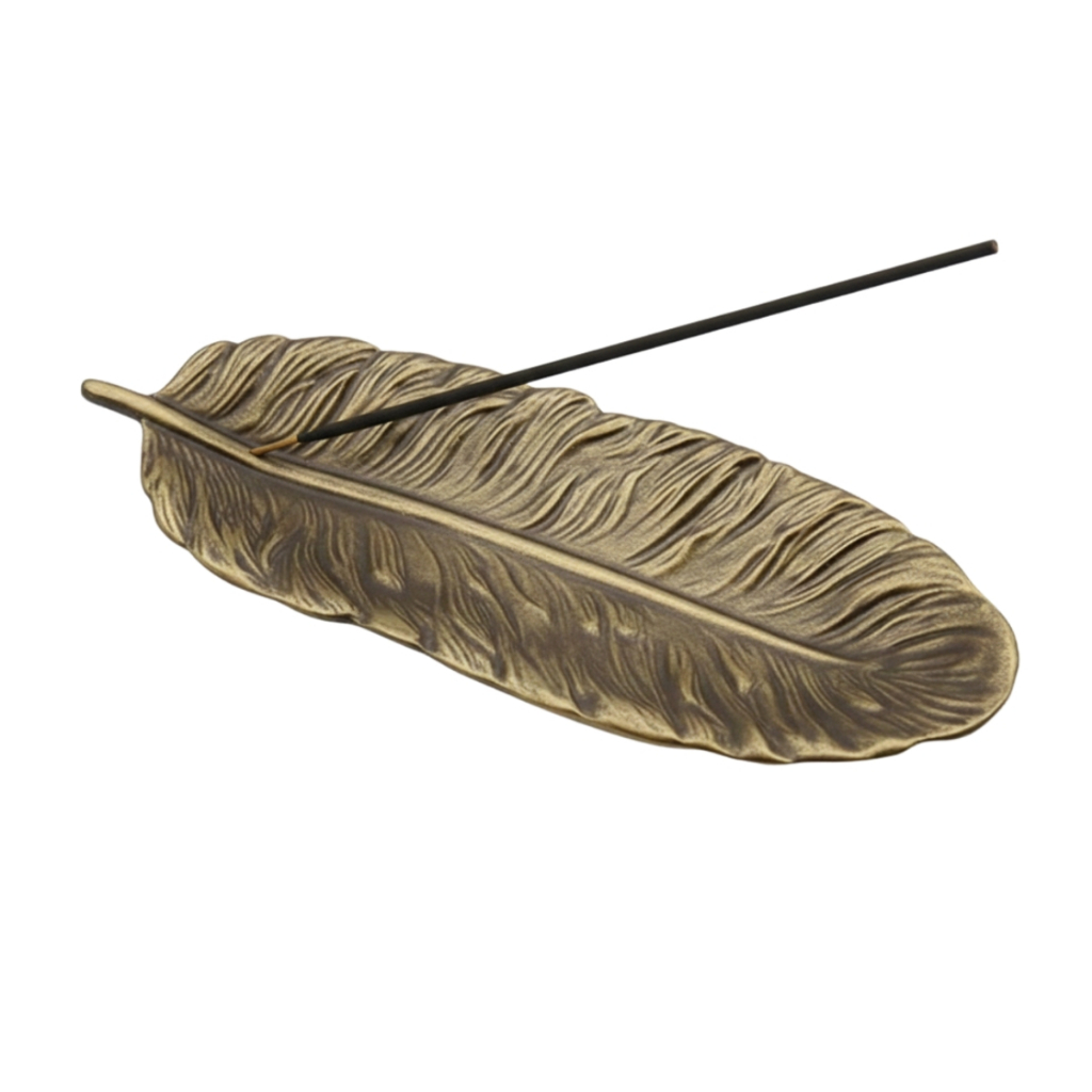 Porta Incenso Folha Grande Premium 23 cm Resina de Qualidade  Ambientes Relaxantes em Oferta na Shopee