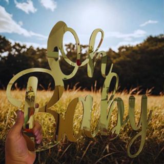 Oh Baby em Acrílico Espelhado | Decoração Chá de Bebê | Painel Decorativo Personalizado em Oferta na Shopee