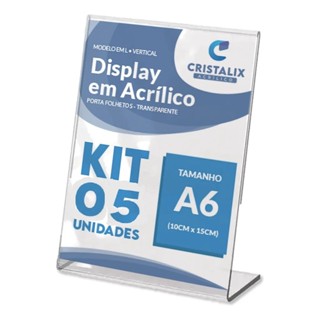 Kit Display Expositor A6 10x15 Mesa Balcão QR Code Placa Pix em Oferta na Shopee