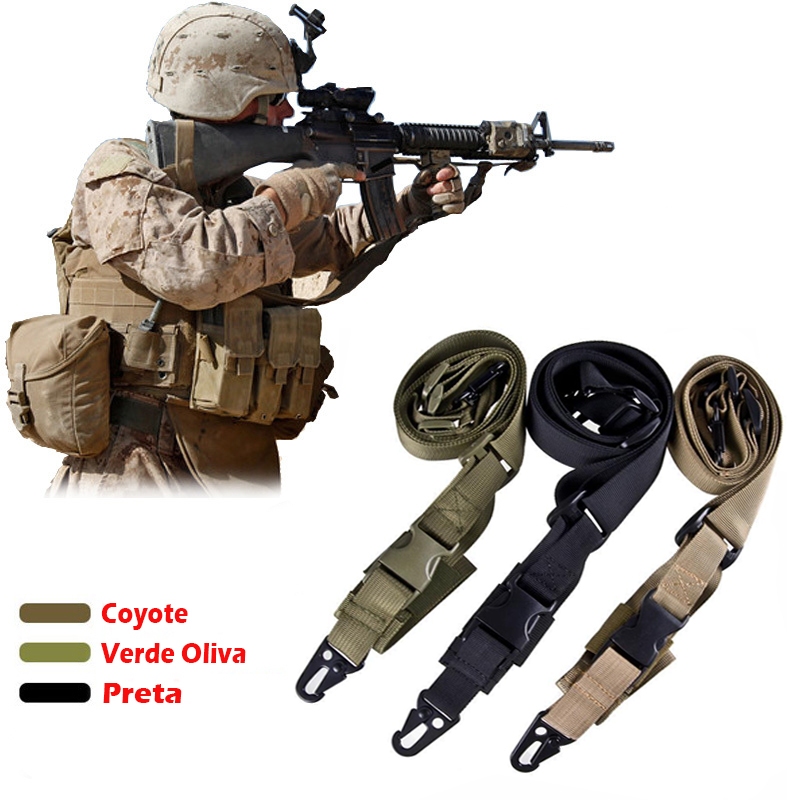 Bandoleira Tática 3 Pontas - 100% Ajustável em Oferta na Shopee