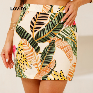 Lovito Bossa l Saia Curta Feminina Estampada SKB15391569 em Oferta na Shopee