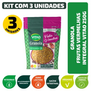 Kit Granola Frutas Vermelhas Integral Vitao 250G - 3 Unidades em Oferta na Shopee